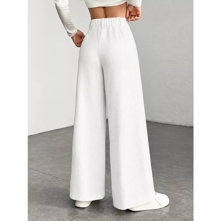 High-Waisted Wide-Leg Pants Apparel and Accessories