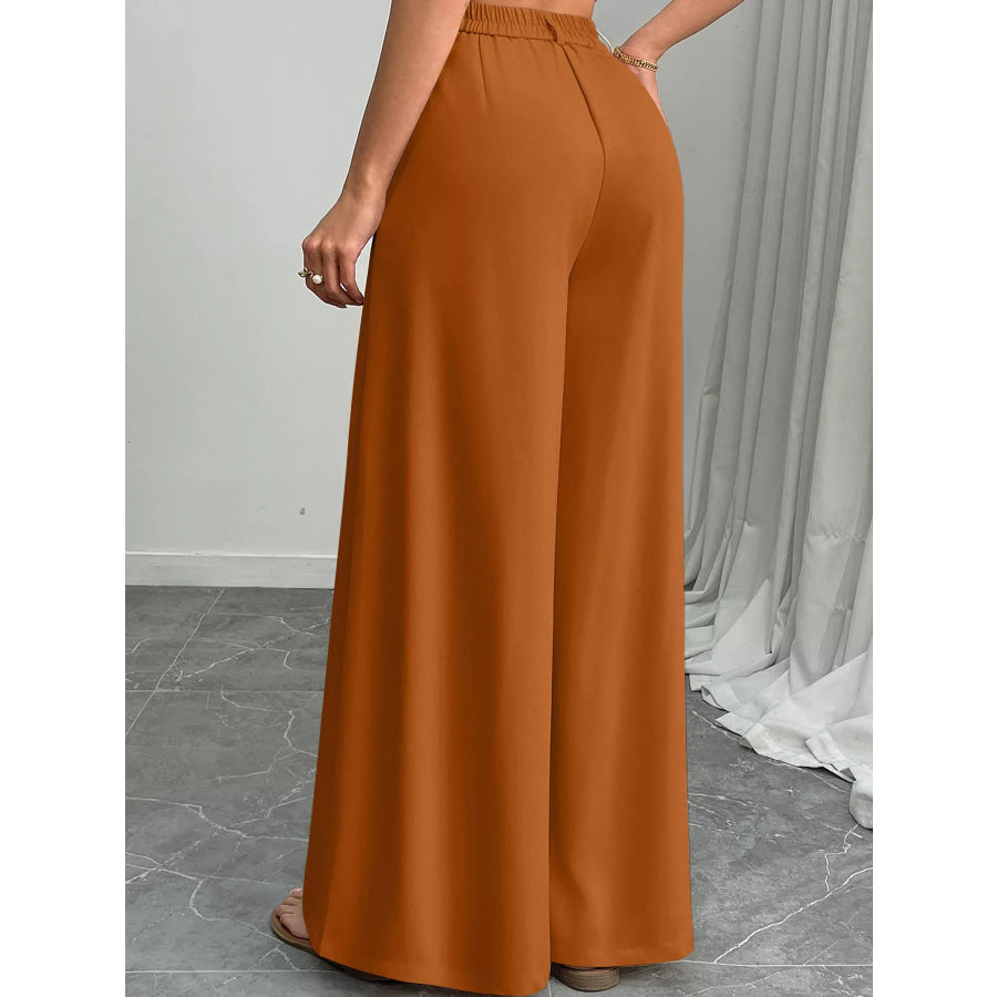 High-Waisted Wide-Leg Pants Apparel and Accessories