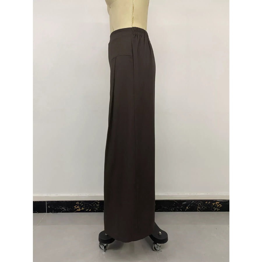 High-Waisted Wide-Leg Pants Apparel and Accessories