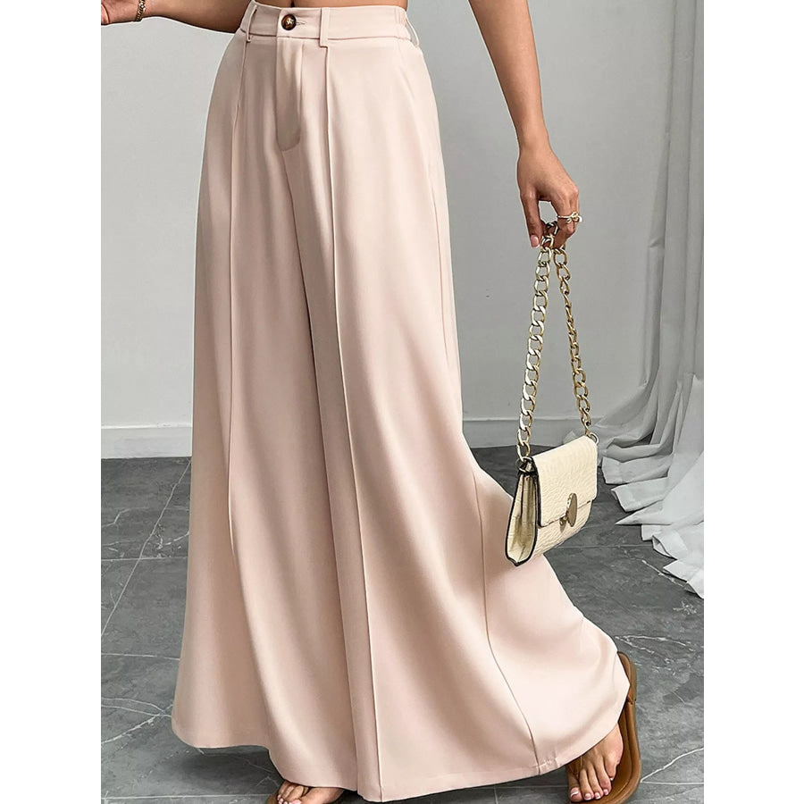 High-Waisted Wide-Leg Pants Apparel and Accessories