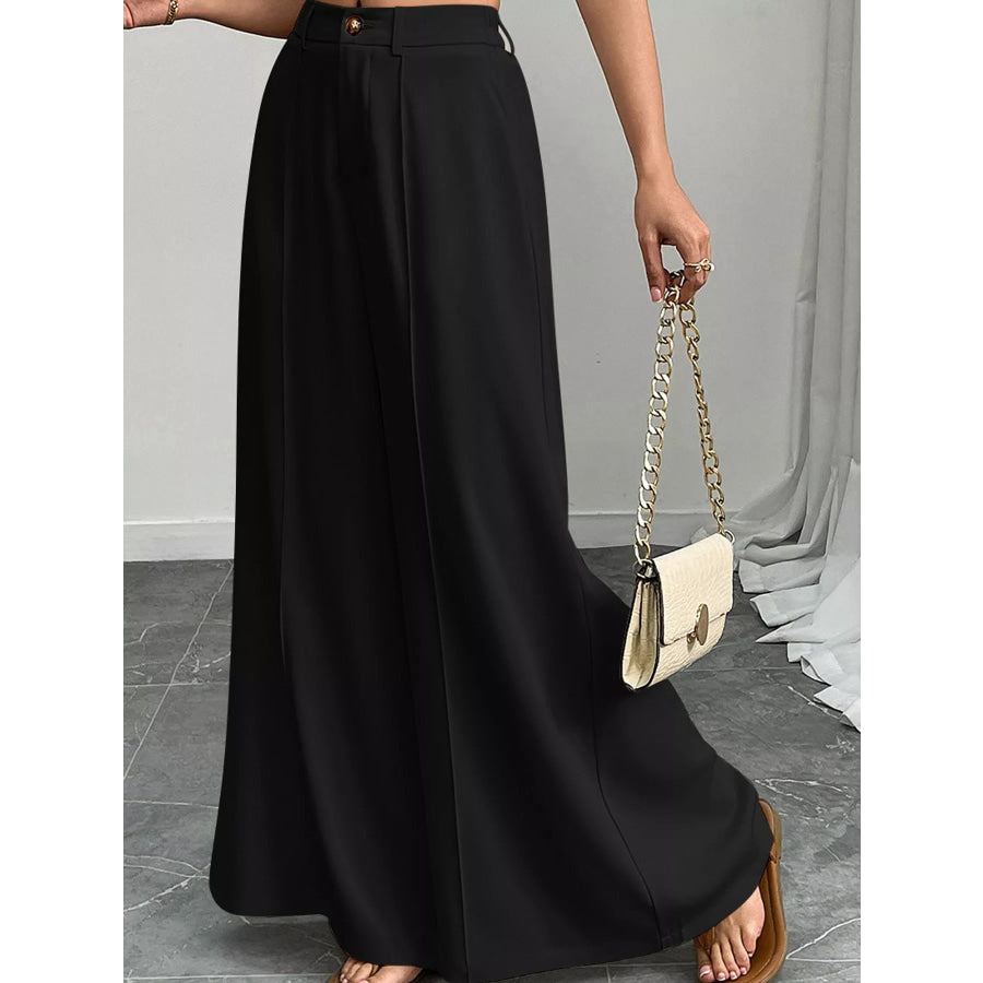 High-Waisted Wide-Leg Pants Apparel and Accessories