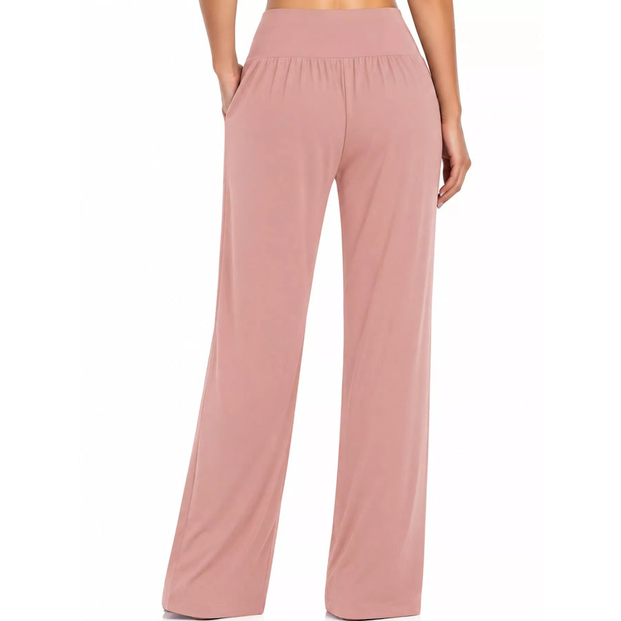 High-Waisted Wide-Leg Pants Apparel and Accessories