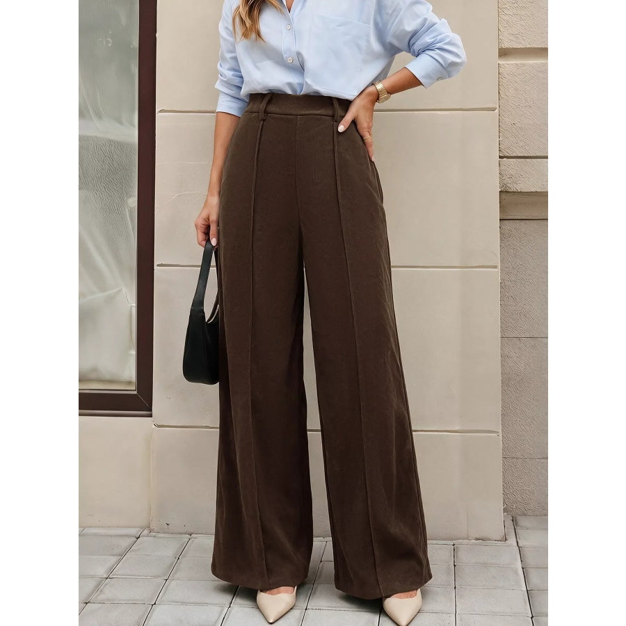 High-Waisted Wide-Leg Pants Apparel and Accessories