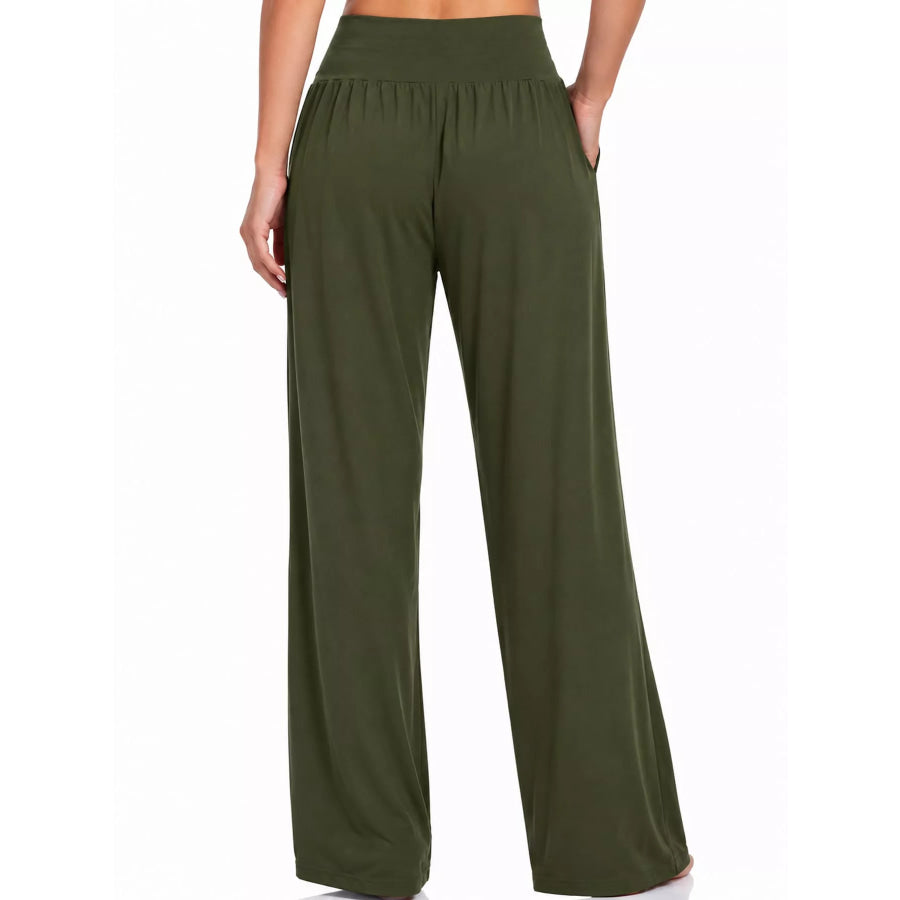 High-Waisted Wide-Leg Pants Apparel and Accessories