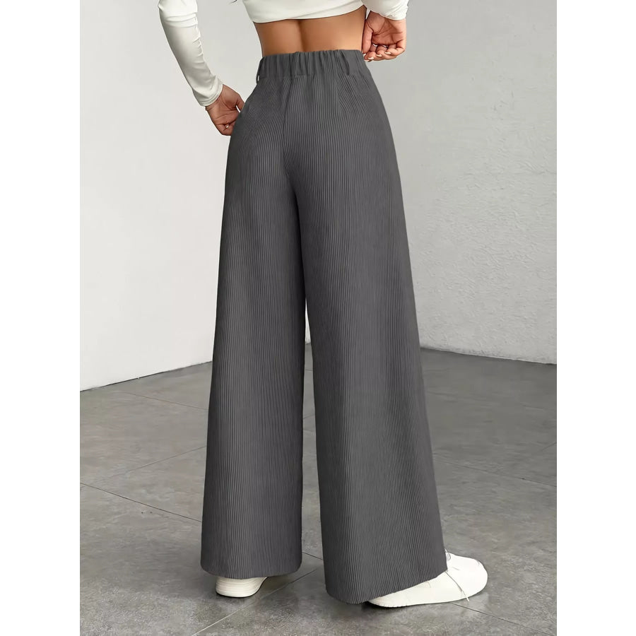 High-Waisted Wide-Leg Pants Apparel and Accessories