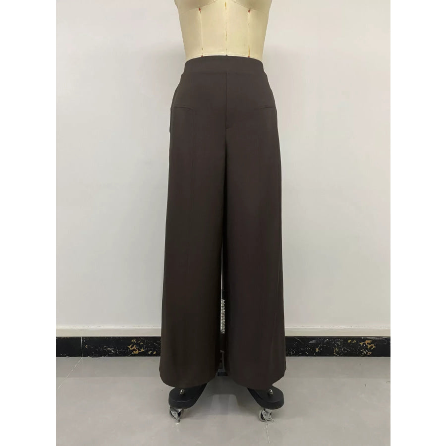 High-Waisted Wide-Leg Pants Apparel and Accessories