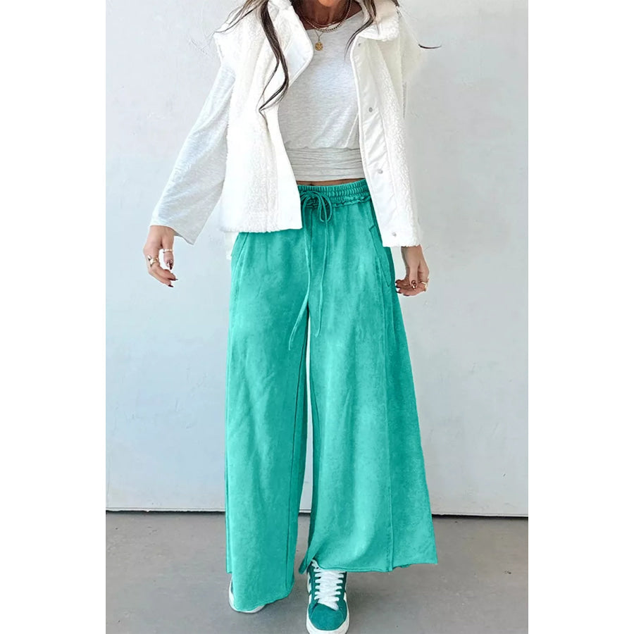 High-Waisted Wide-Leg Pants Apparel and Accessories