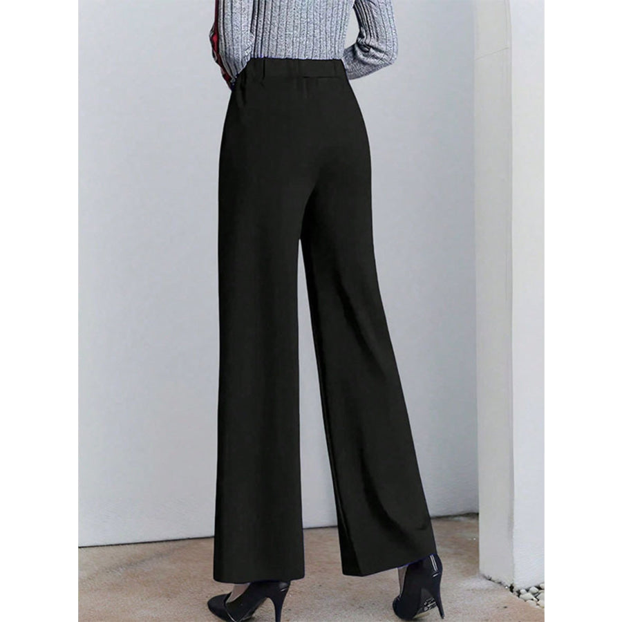 High-Waisted Wide Leg Pants Apparel and Accessories