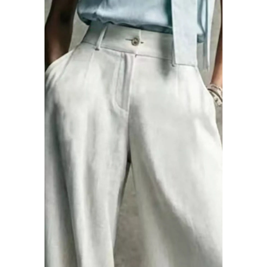 High-Waisted Wide-Leg Pants Apparel and Accessories