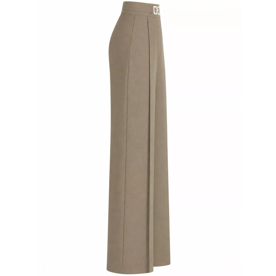 High-Waisted Wide-Leg Pants Apparel and Accessories