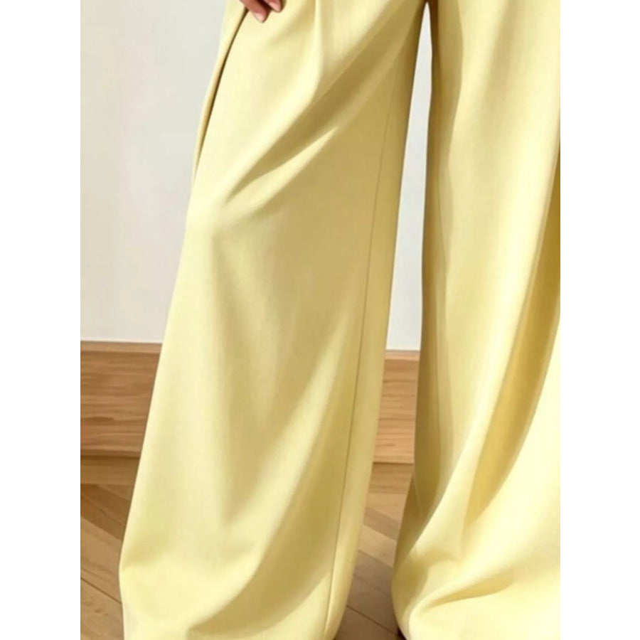 High-Waisted Wide-Leg Pants Apparel and Accessories
