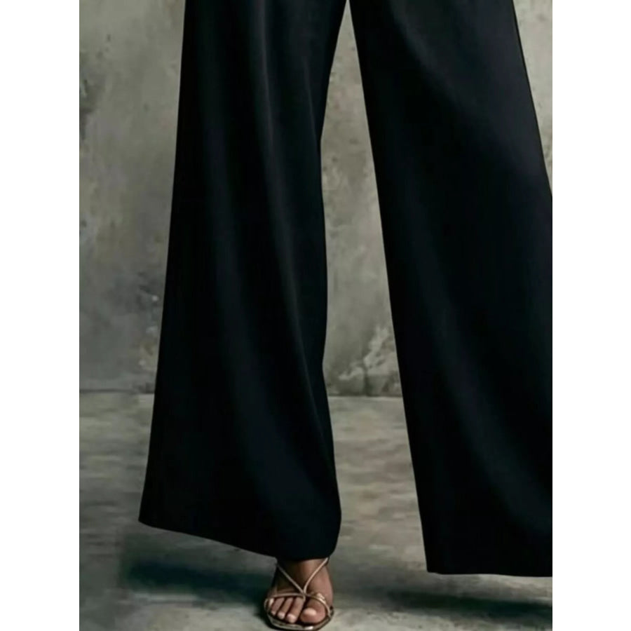 High-Waisted Wide-Leg Pants Apparel and Accessories