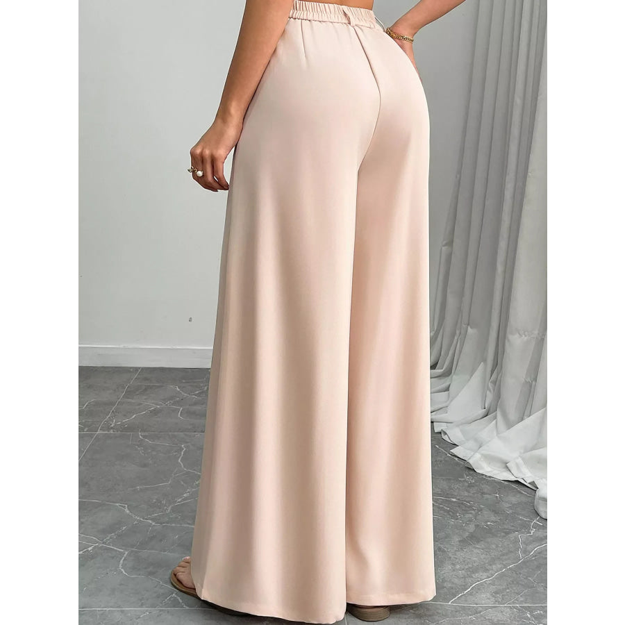 High-Waisted Wide-Leg Pants Apparel and Accessories
