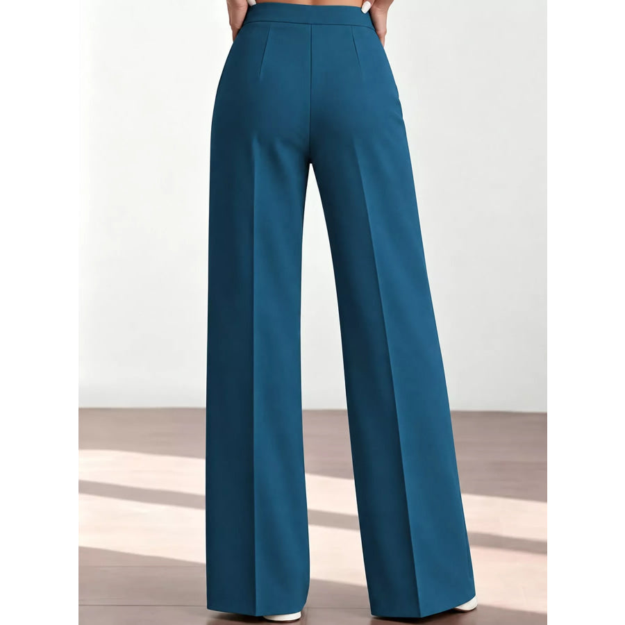 High-Waisted Wide-Leg Pants Apparel and Accessories