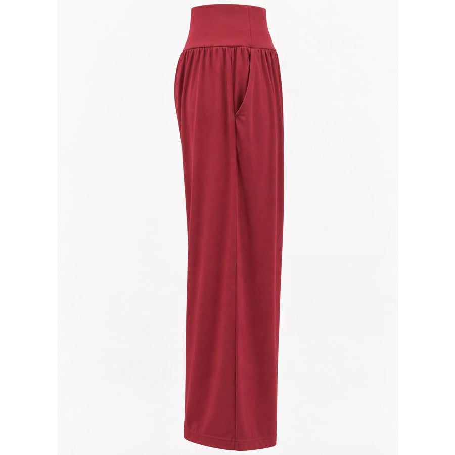High-Waisted Wide-Leg Pants Apparel and Accessories
