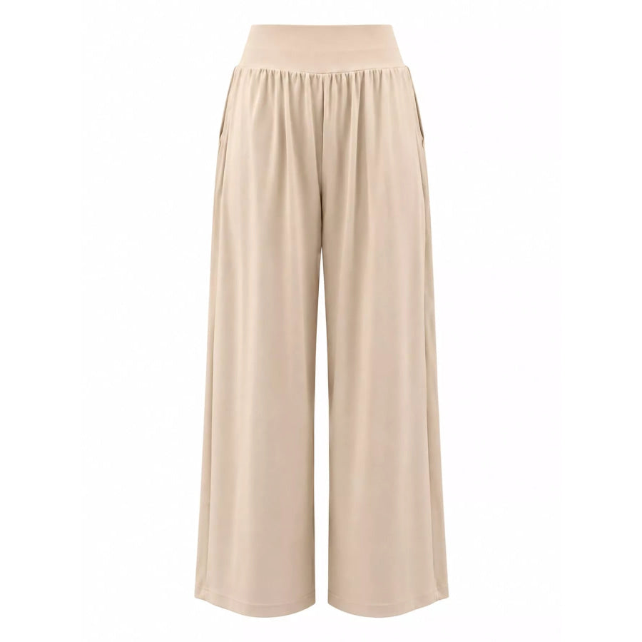 High-Waisted Wide-Leg Pants Apparel and Accessories