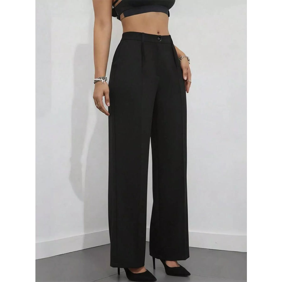 High-Waisted Wide Leg Pants Apparel and Accessories