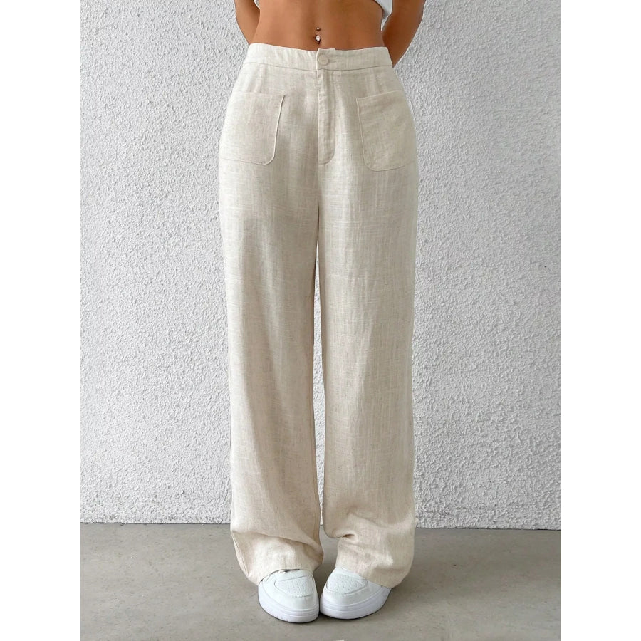 High-Waisted Wide-Leg Pants Apparel and Accessories