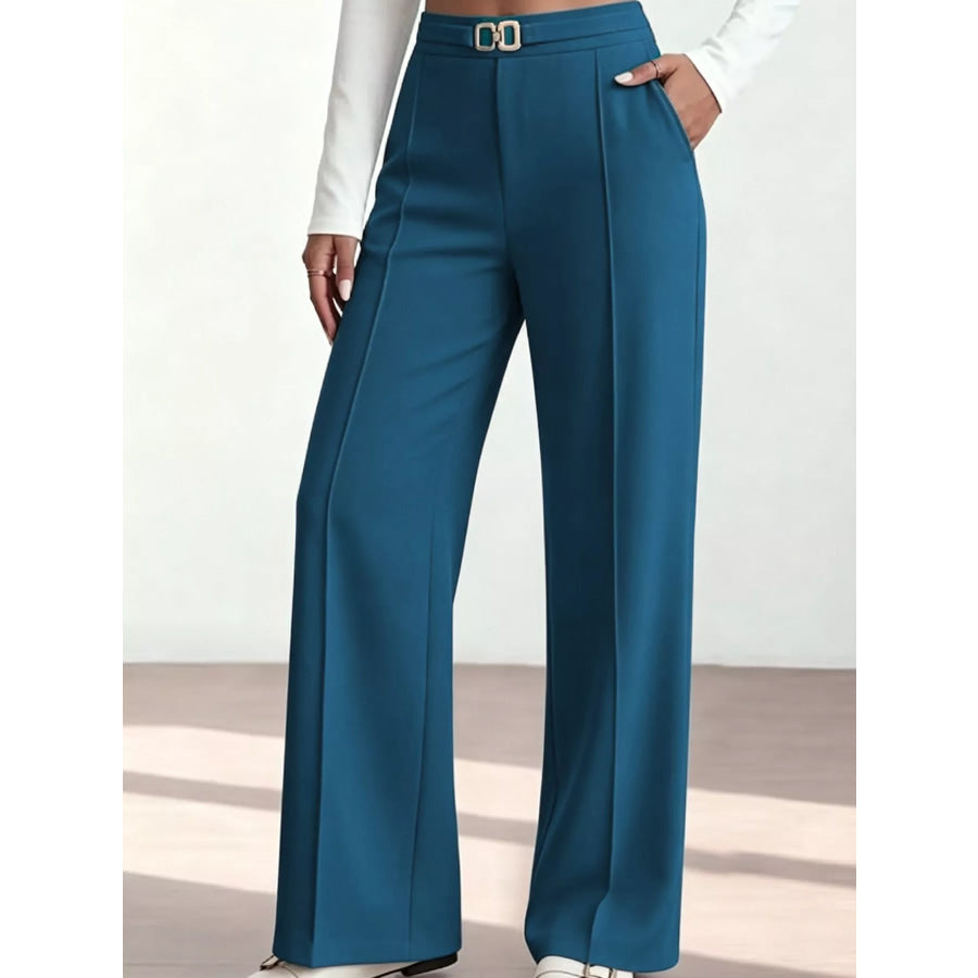 High-Waisted Wide-Leg Pants Apparel and Accessories