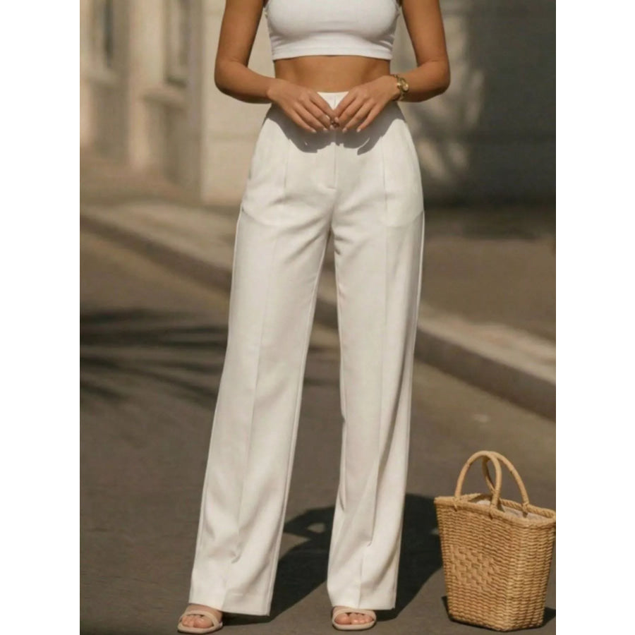 High-Waisted Wide-Leg Pants Apparel and Accessories