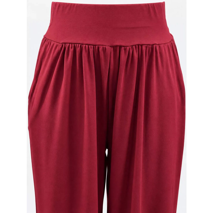 High-Waisted Wide-Leg Pants Apparel and Accessories