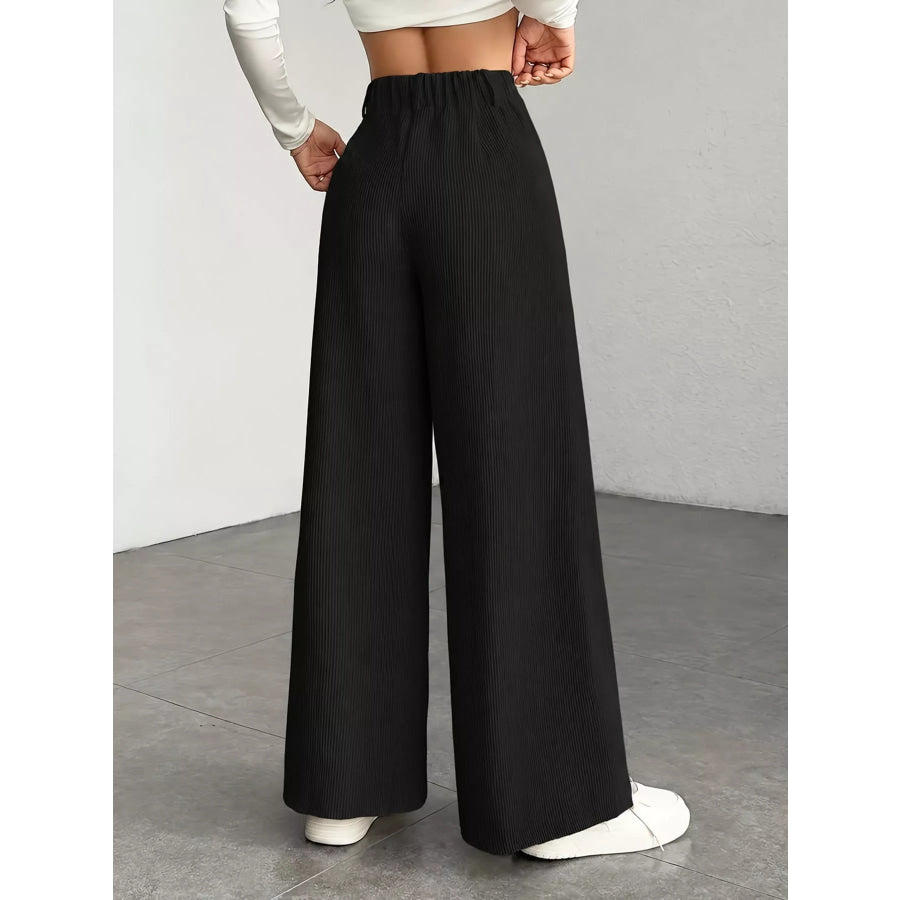 High-Waisted Wide-Leg Pants Apparel and Accessories