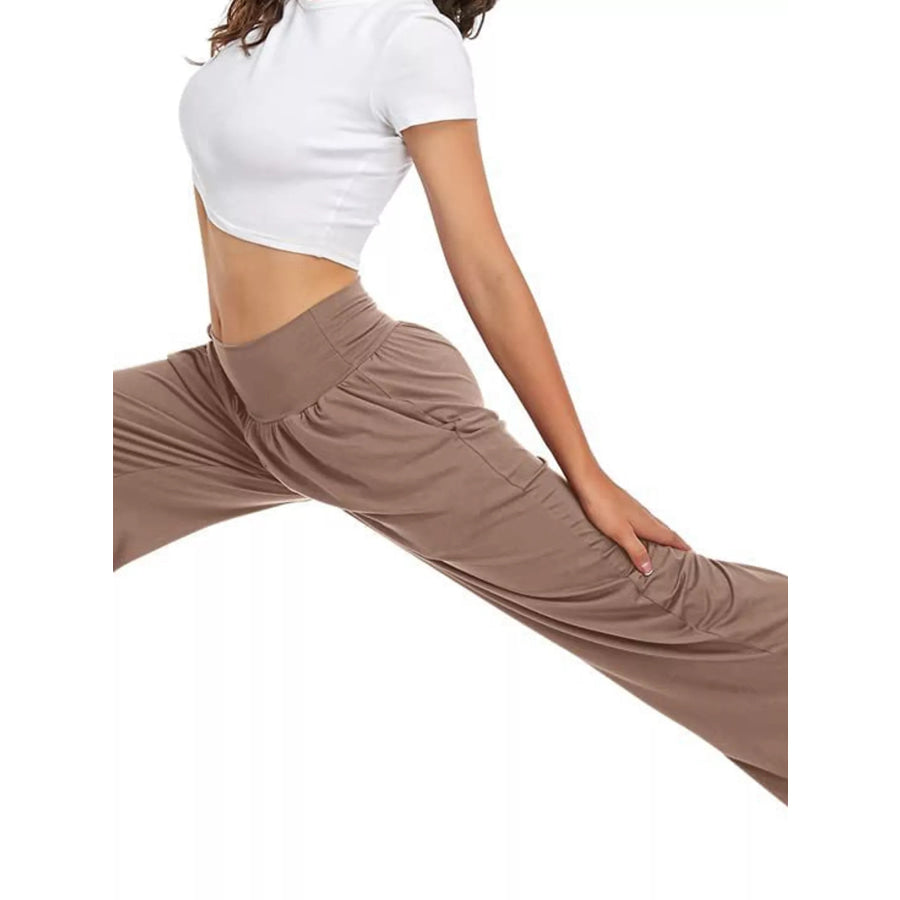 High-Waisted Wide-Leg Pants Apparel and Accessories
