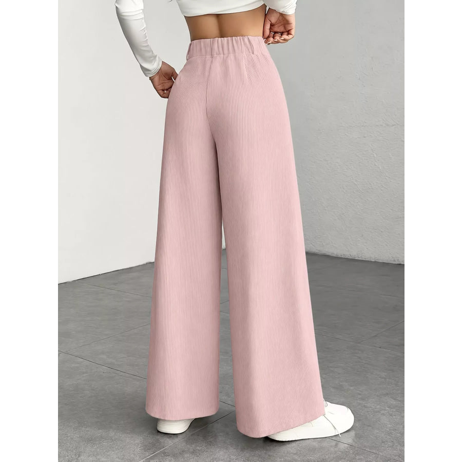 High-Waisted Wide-Leg Pants Apparel and Accessories