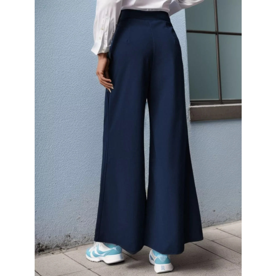 High-Waisted Wide-Leg Pants Apparel and Accessories