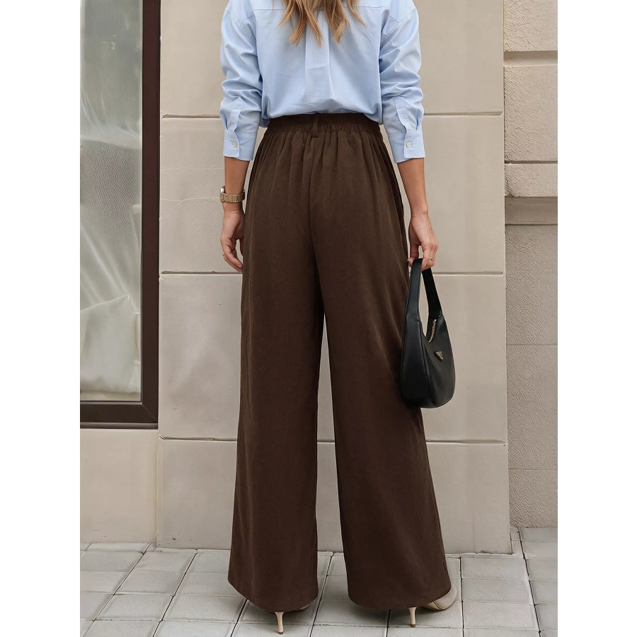 High-Waisted Wide-Leg Pants Apparel and Accessories