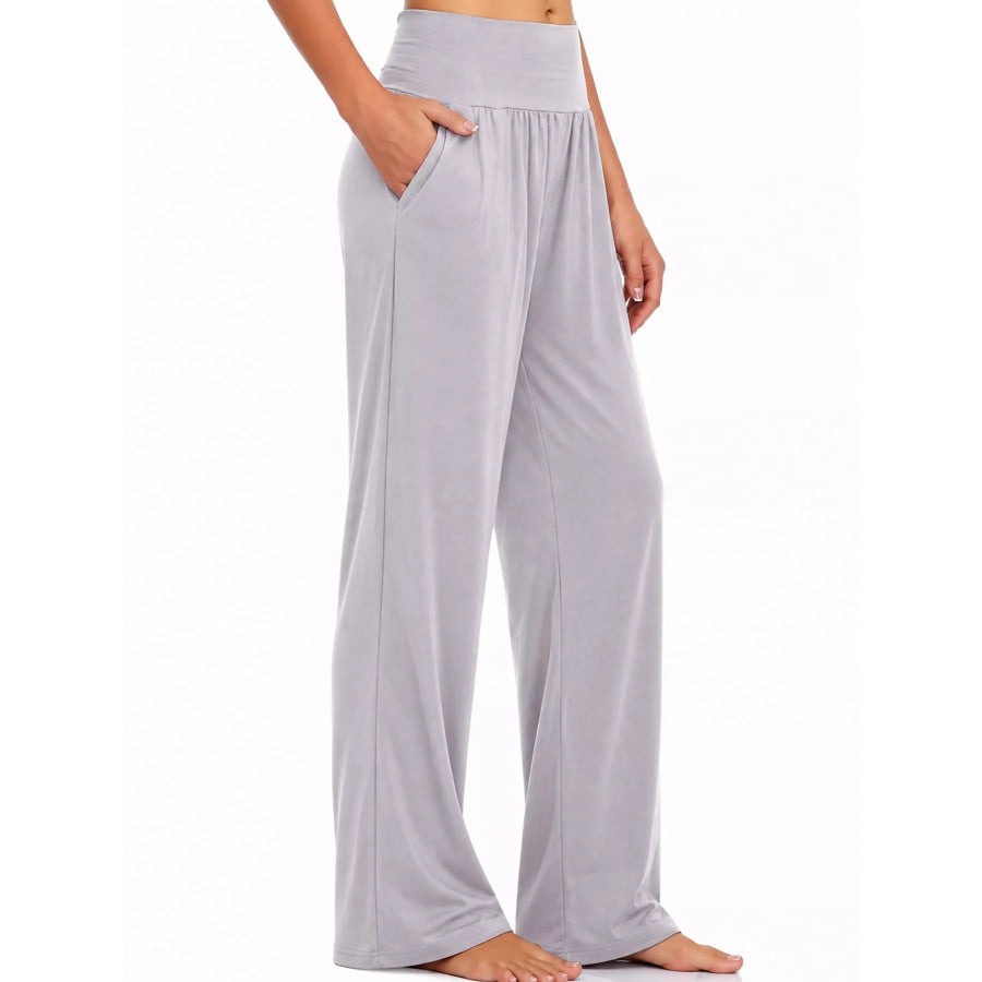 High-Waisted Wide-Leg Pants Apparel and Accessories