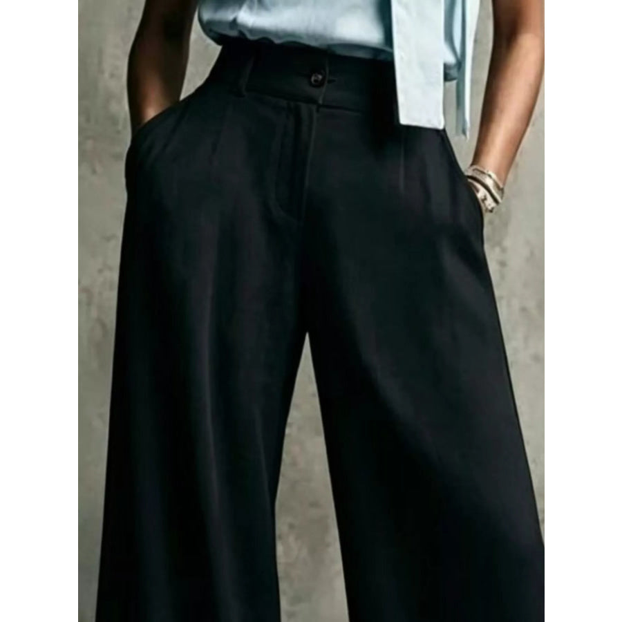 High-Waisted Wide-Leg Pants Apparel and Accessories