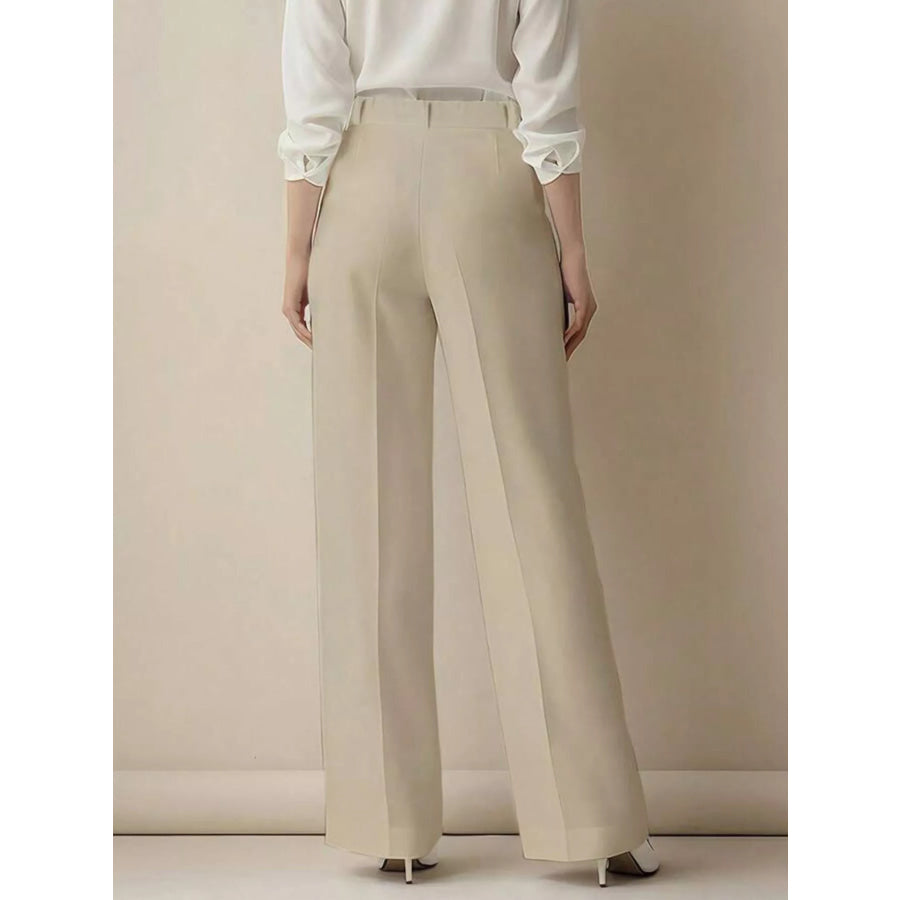 High-Waisted Wide Leg Pants Apparel and Accessories