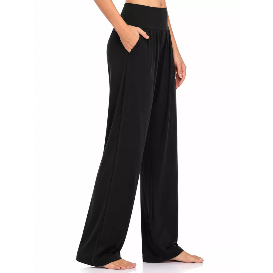 High-Waisted Wide-Leg Pants Apparel and Accessories