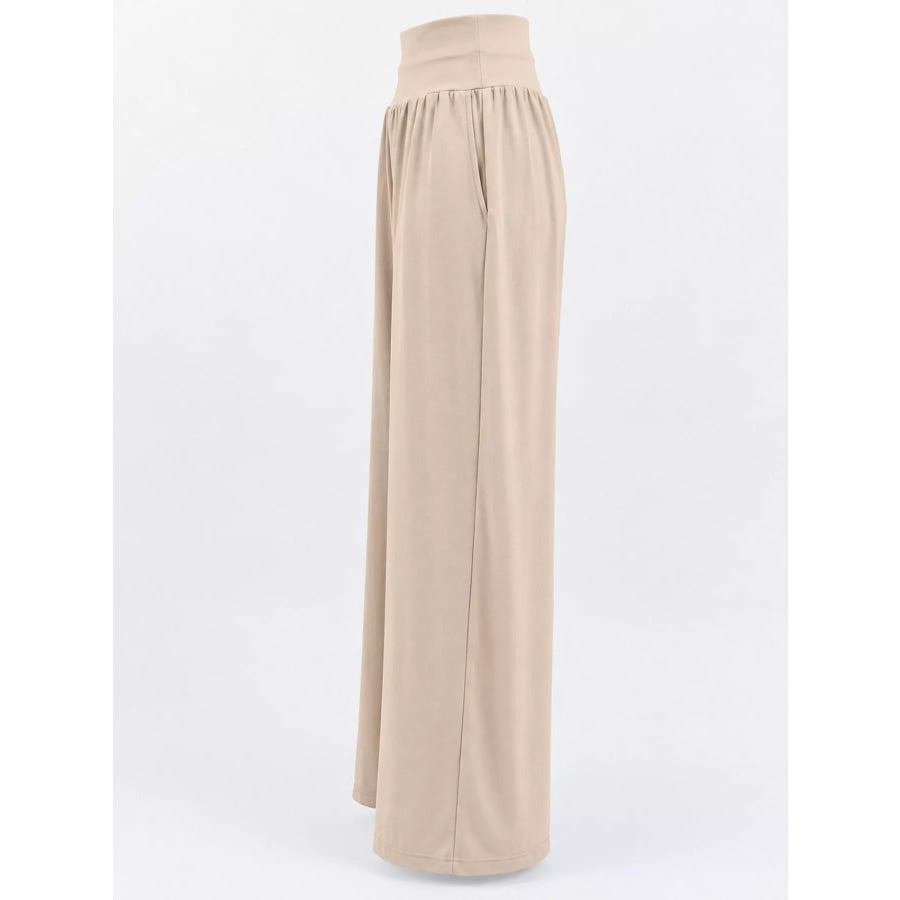 High-Waisted Wide-Leg Pants Apparel and Accessories
