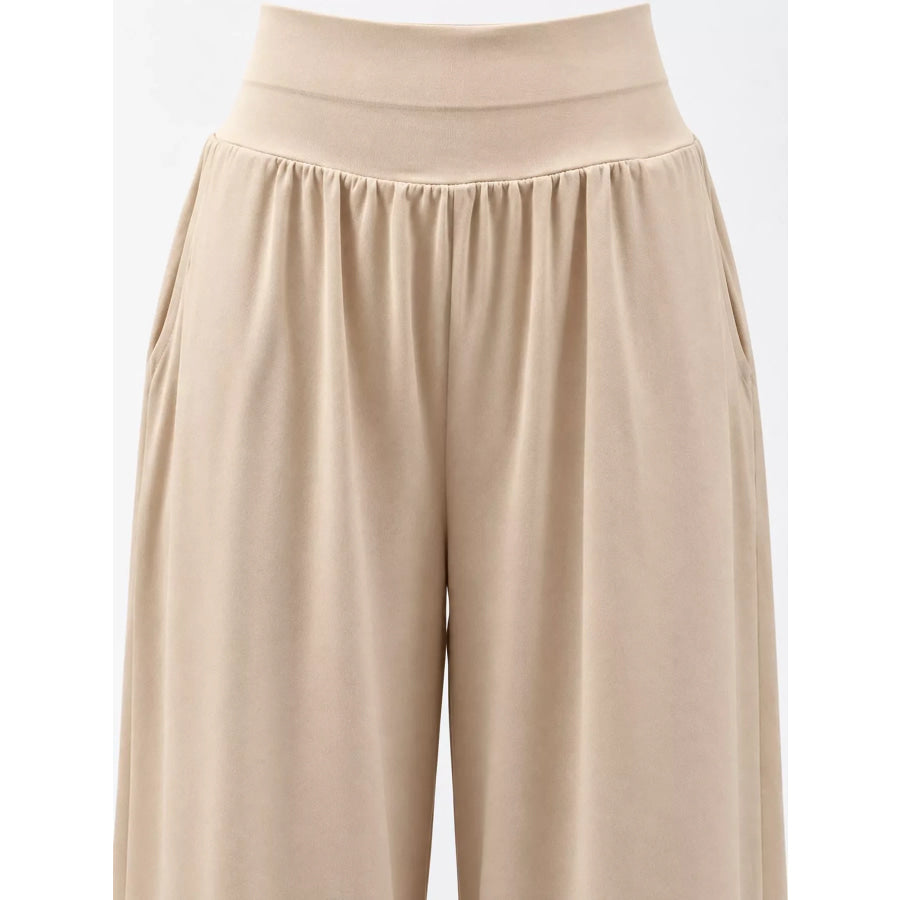 High-Waisted Wide-Leg Pants Apparel and Accessories