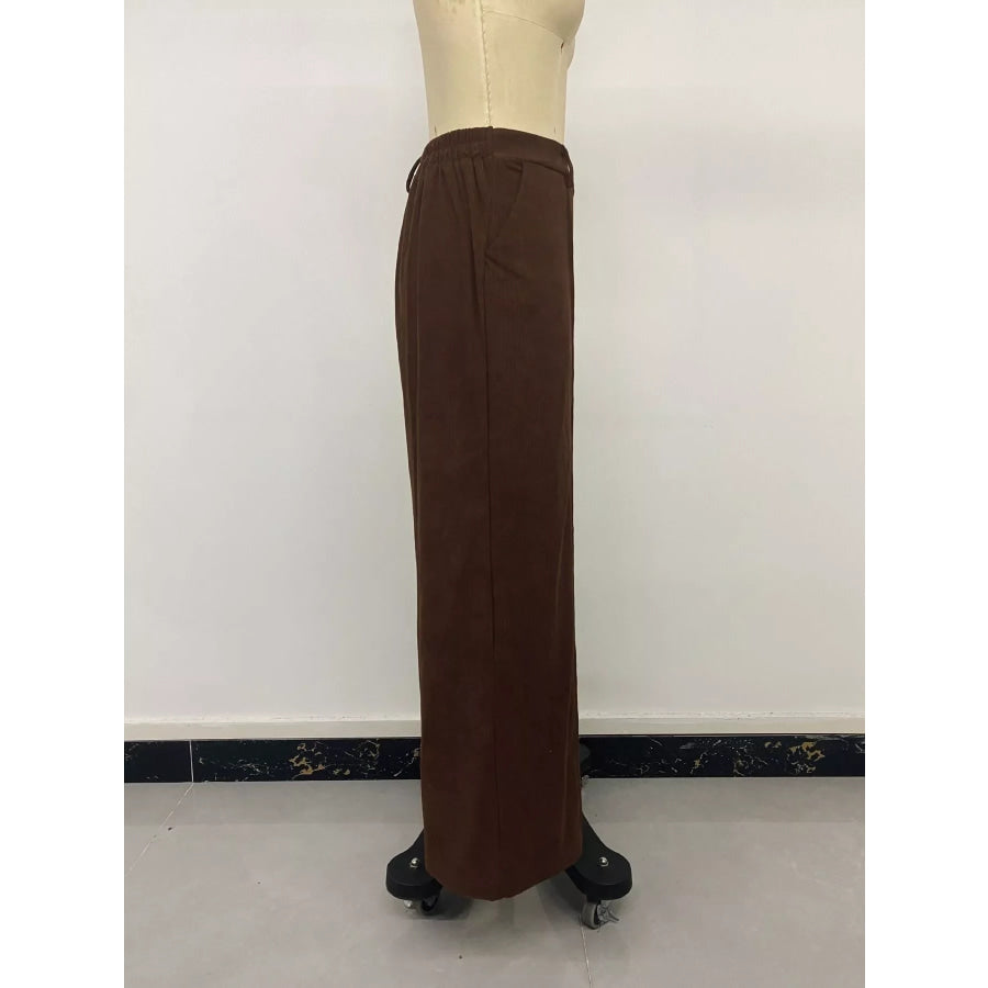 High-Waisted Wide-Leg Pants Apparel and Accessories