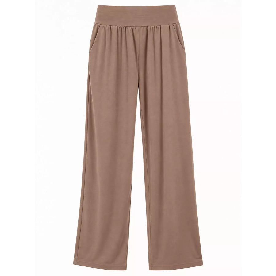 High-Waisted Wide-Leg Pants Apparel and Accessories