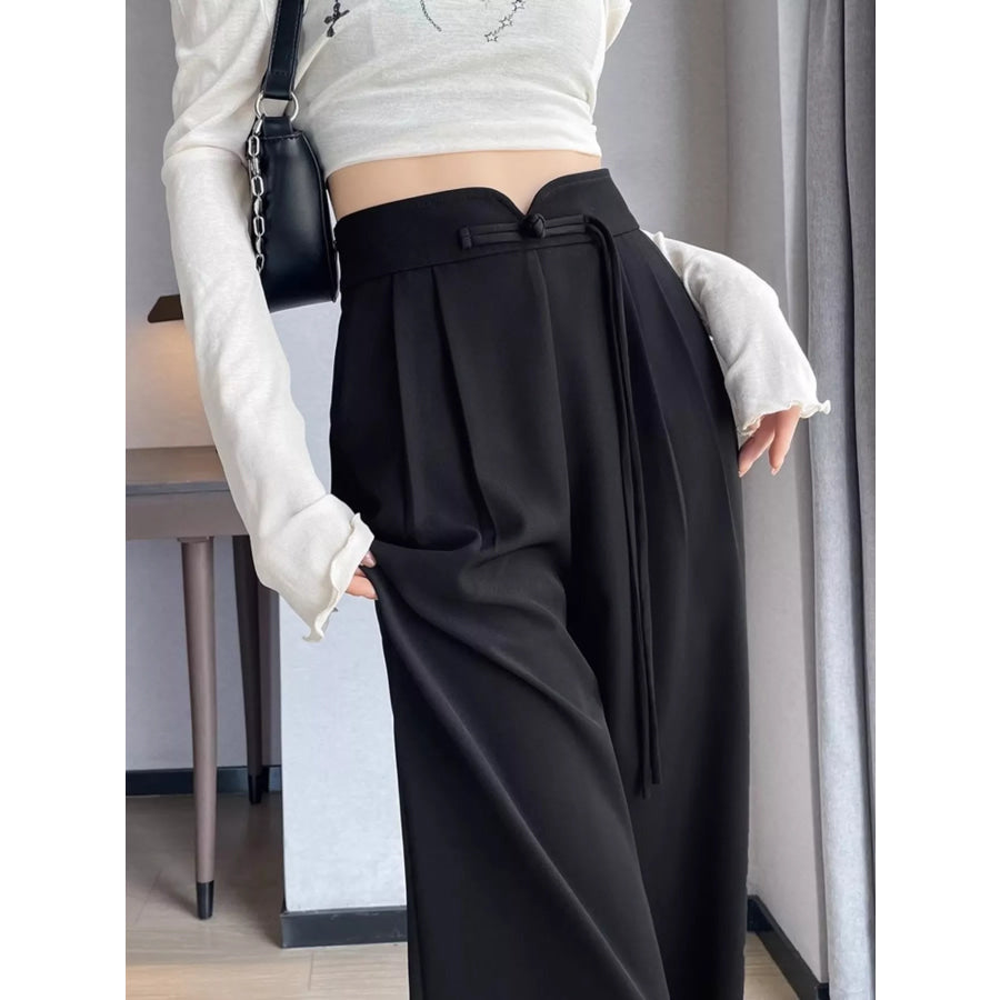 High-Waisted Wide-Leg Pants Apparel and Accessories