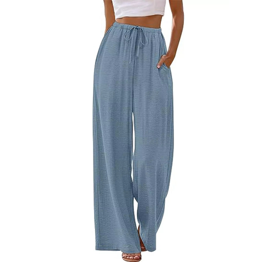 High-Waisted Wide-Leg Pants Apparel and Accessories