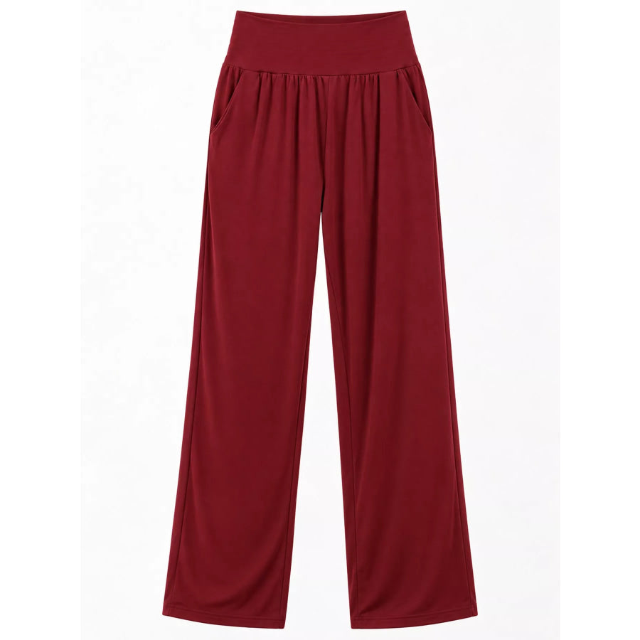 High-Waisted Wide-Leg Pants Apparel and Accessories