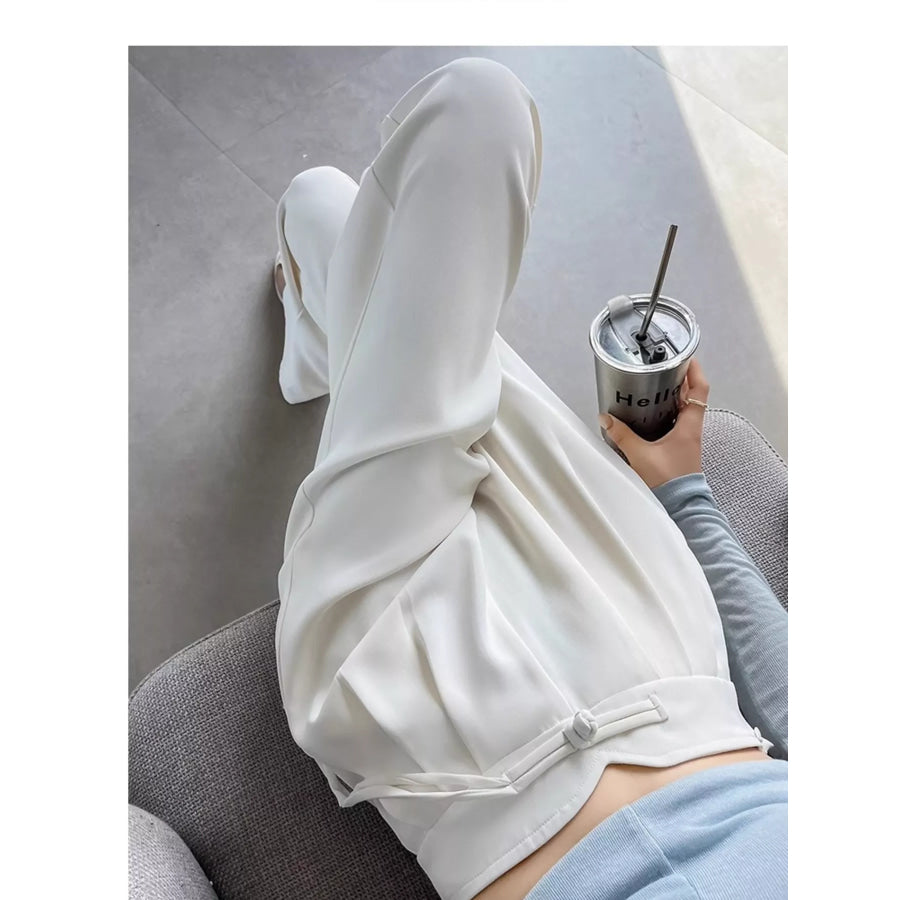 High-Waisted Wide-Leg Pants Apparel and Accessories