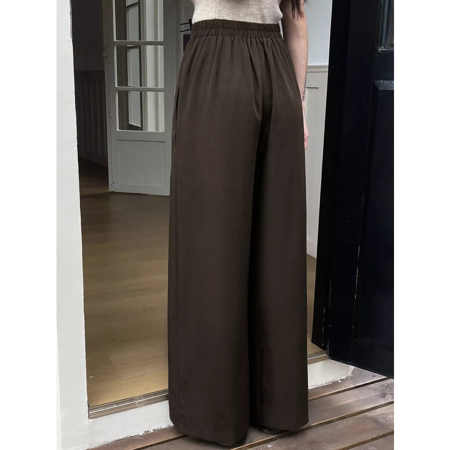 High-Waisted Wide-Leg Pants Apparel and Accessories