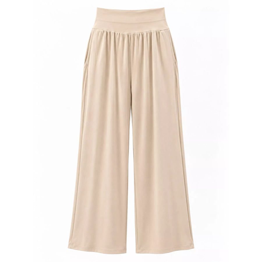 High-Waisted Wide-Leg Pants Apparel and Accessories