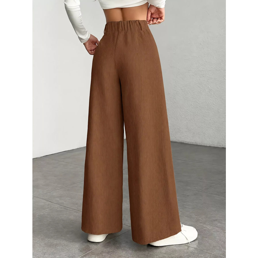 High-Waisted Wide-Leg Pants Apparel and Accessories