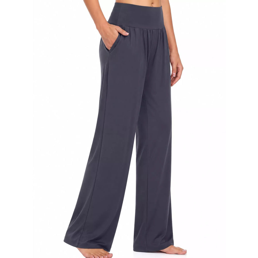 High-Waisted Wide-Leg Pants Apparel and Accessories