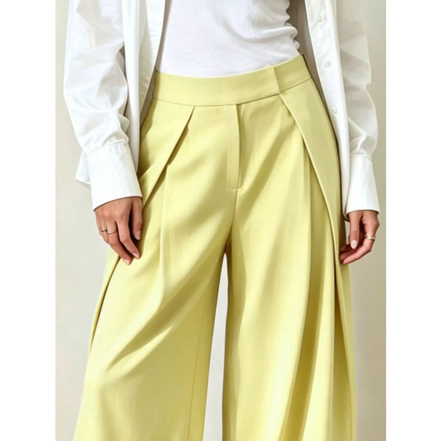 High-Waisted Wide-Leg Pants Apparel and Accessories