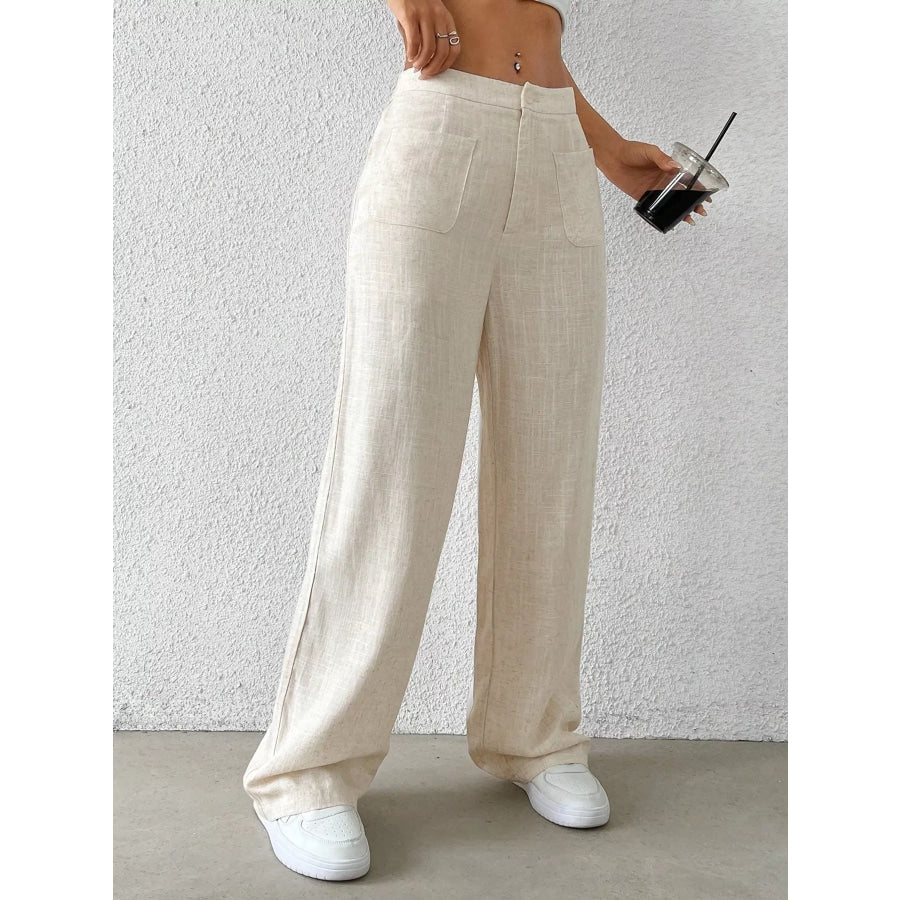 High-Waisted Wide-Leg Pants Apparel and Accessories