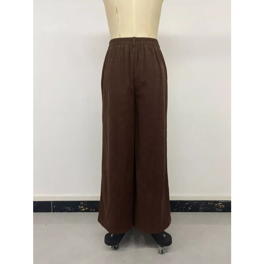 High-Waisted Wide-Leg Pants Apparel and Accessories