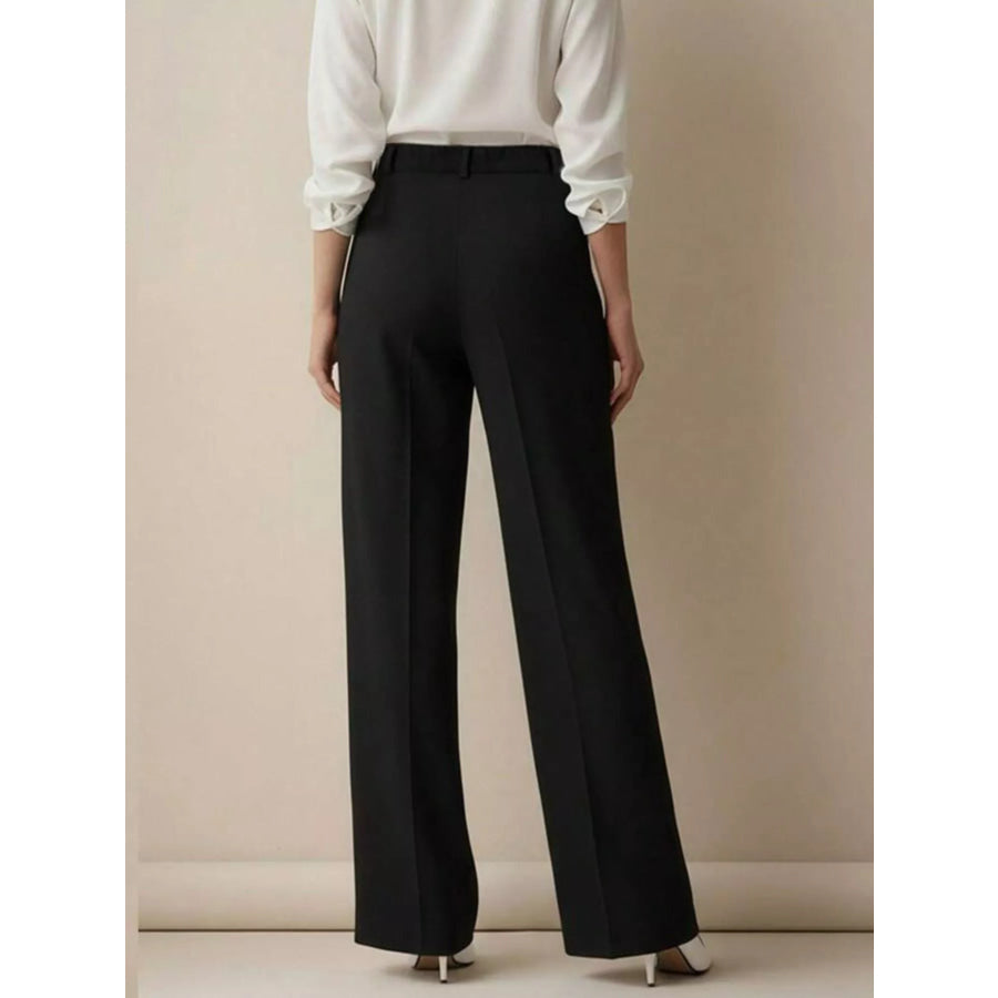 High-Waisted Wide Leg Pants Apparel and Accessories